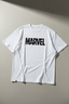 White t-shirt with Marvel bold front print
