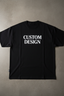 Black t-shirt with Custom Design bold center front print